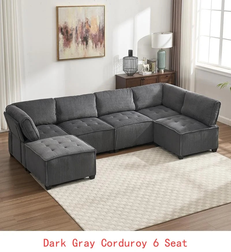 Modular Sectional Sofa With Reversible Chaise,