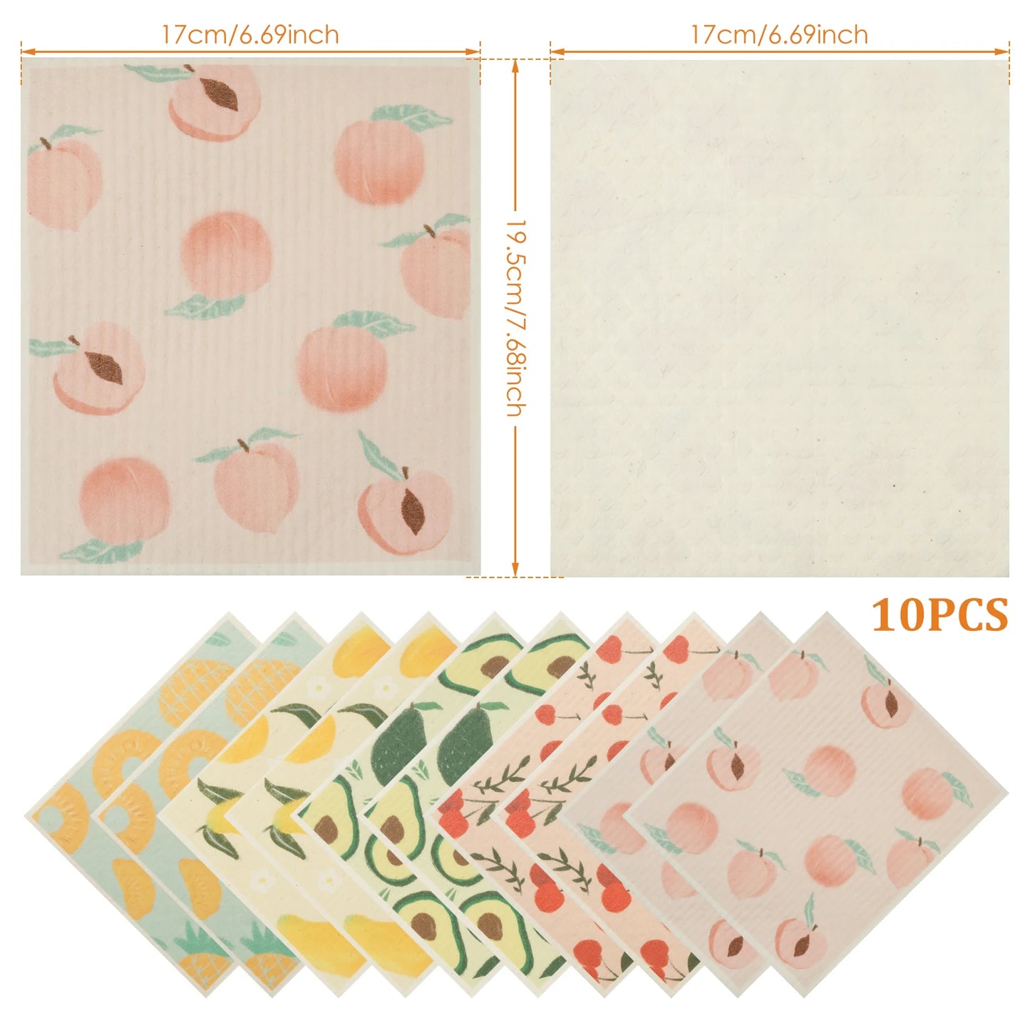 5/6/12PCS Kitchen Dish Towels Absorbent Swedish Dishcloths