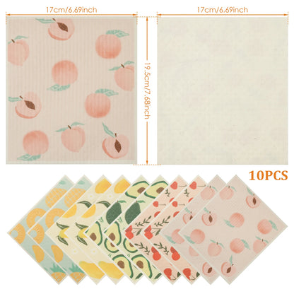 5/6/12PCS Kitchen Dish Towels Absorbent Swedish Dishcloths
