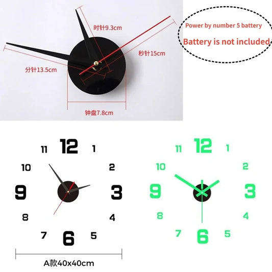 Luminous Digital  Wall Silent Clock