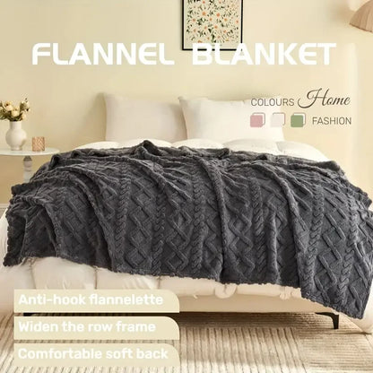 Plush 1pc Luxurious Fleece Blanket - Throw