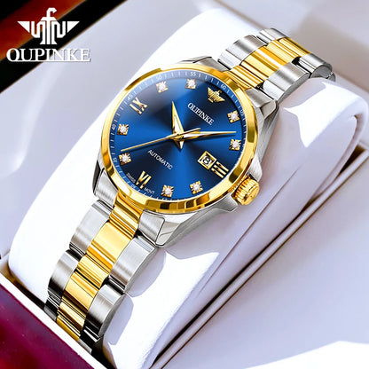 Original  Swiss Automatic Mechanical Watch  Real Diamond Sapphire