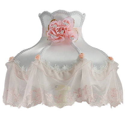 European Style Lampshade Vintage High-End Cloth Art Bead Lace