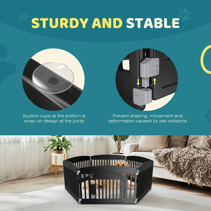 Playpen 6 Panel 24IN Expandable Durable Pet Fence for Medium Dogs