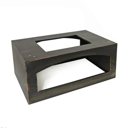 37-Inch Outdoor Rectangular Fireplace with Log Storage and Poker -
