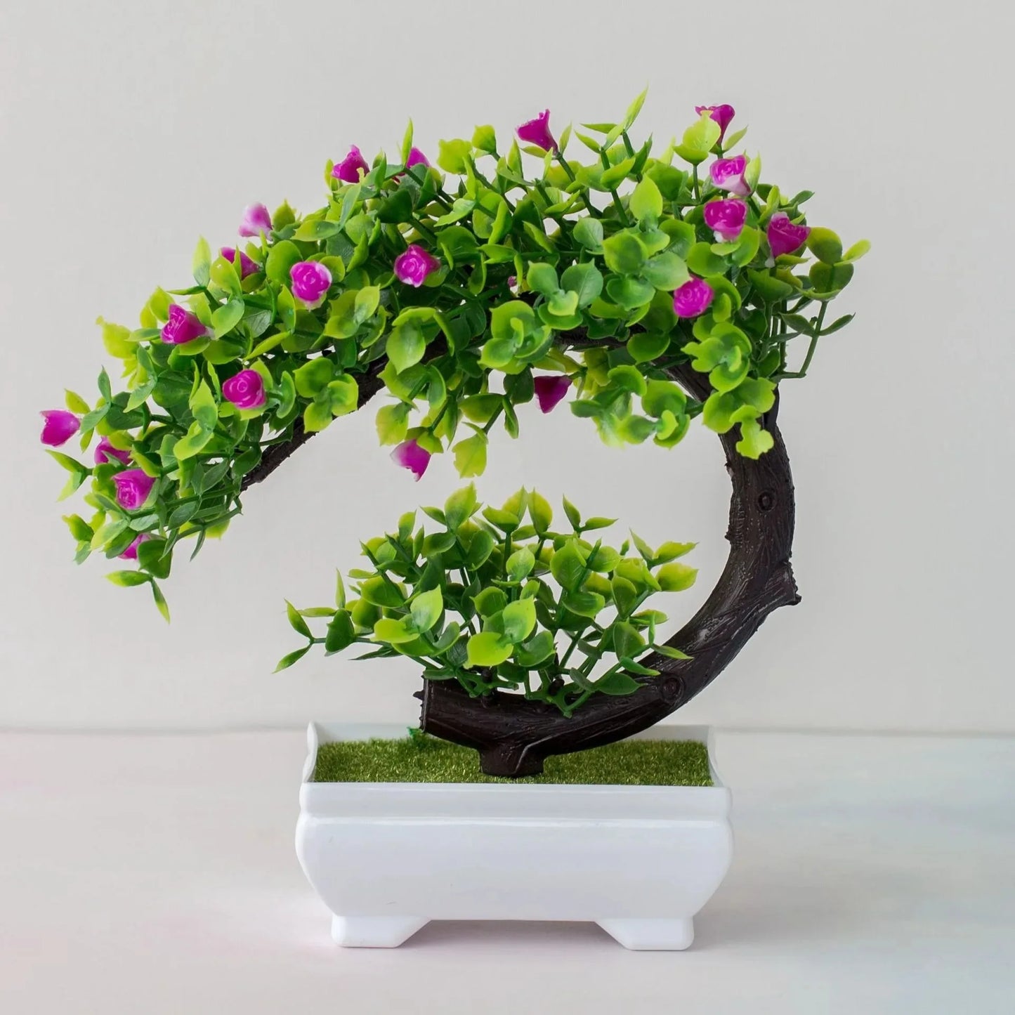 Artificial Bonsai Simulated Tree Fake Flowers