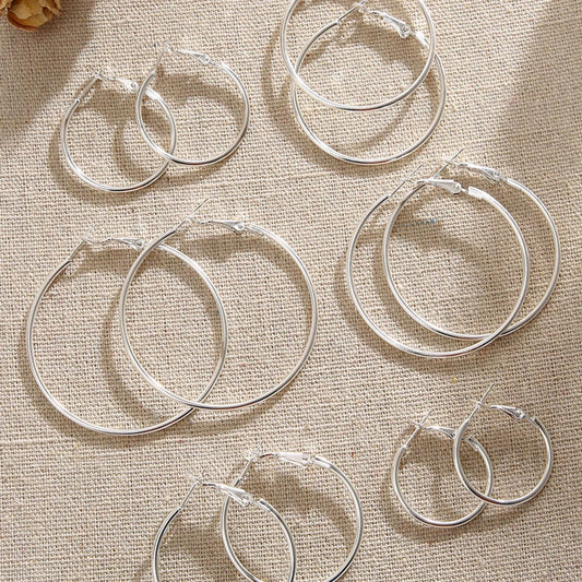 Fashion Hyperbolic Hoop Earrings Set