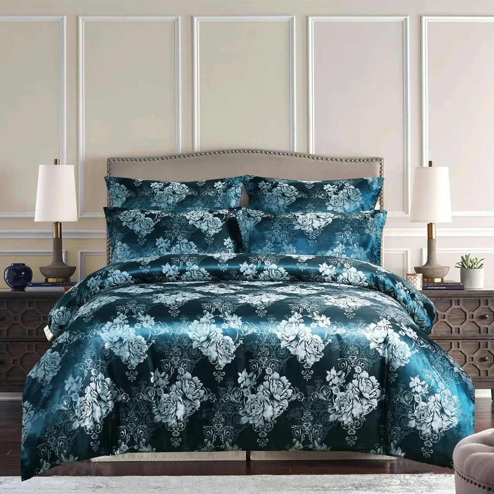 Duvet Cover Set  Pillow Case Silk & Glossy