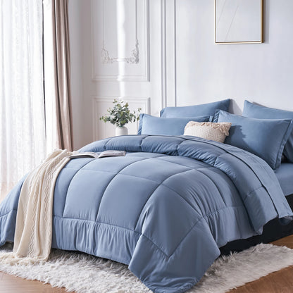 7 Piece Bed In A Bag Comforter Set Queen, Stylish