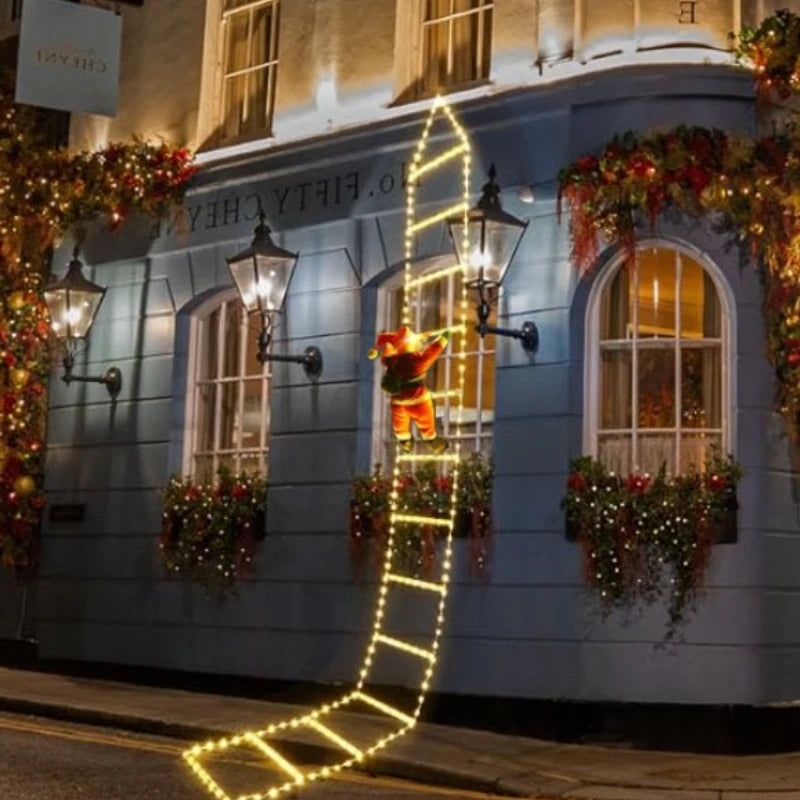 Christmas Decoration LED Santa Claus Climbing