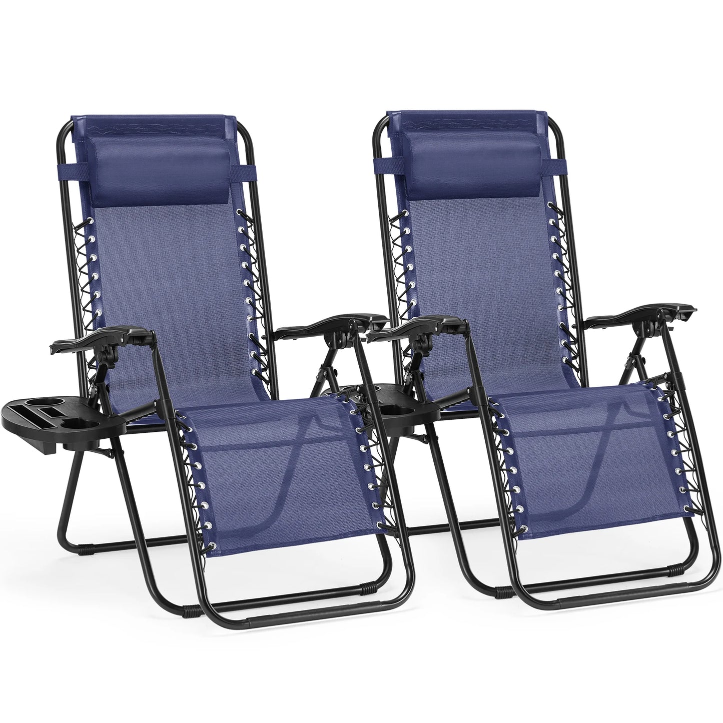 2 Recliner Camping Patio Lounge Chairs