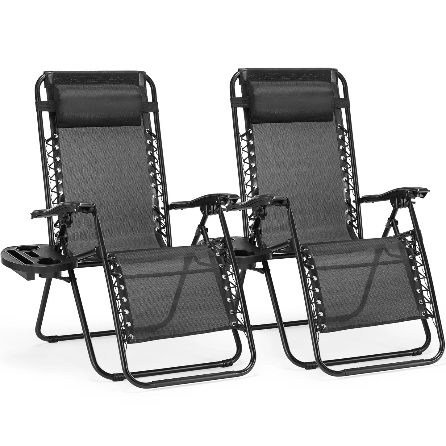 2 Recliner Camping Patio Lounge Chairs