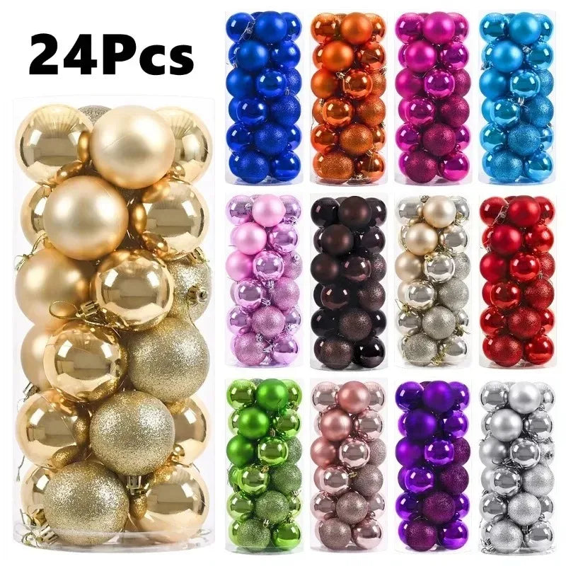24Pcs  Christmas Tree Hanging Ornaments