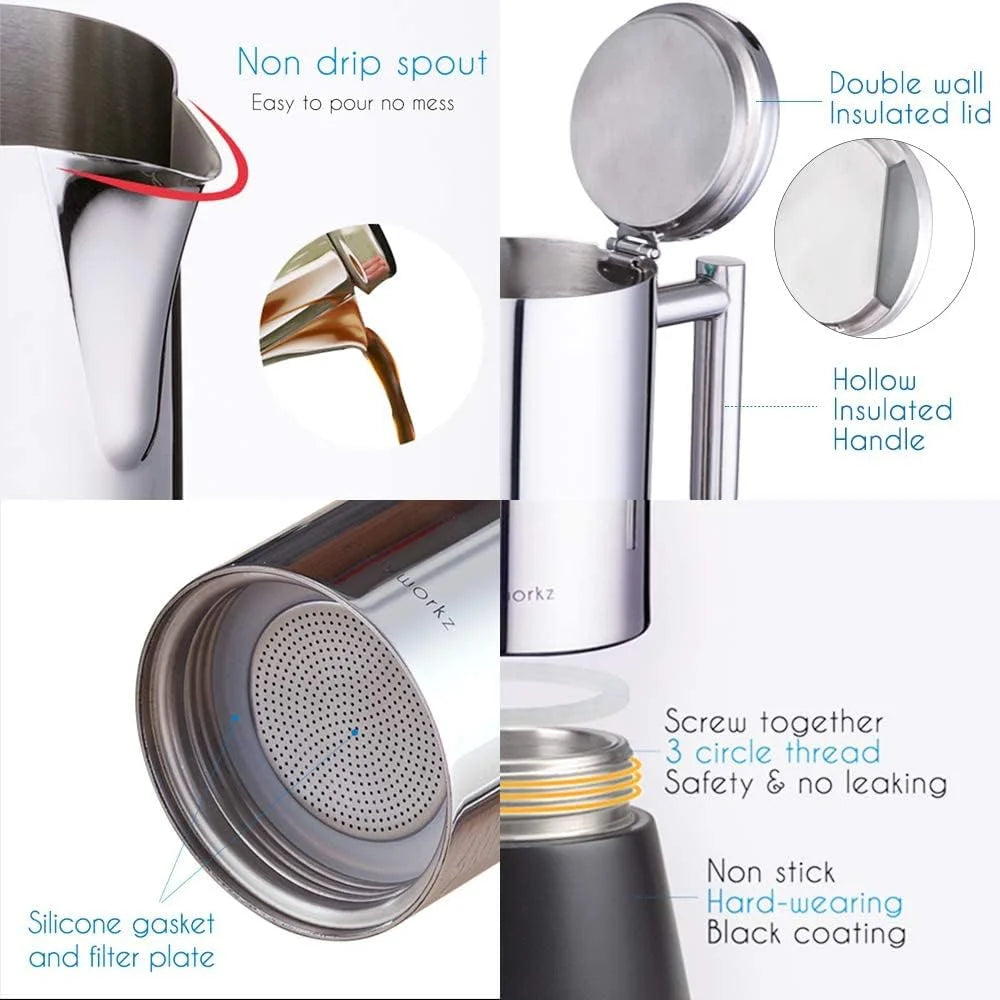 Italian Coffee Machine Maker 6Cup 10 oz