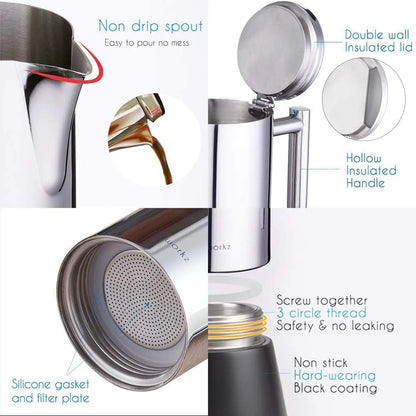 Italian Coffee Machine Maker 6Cup 10 oz
