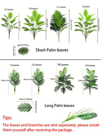 Large Artificial Palm Tree Plastic 70-120cm