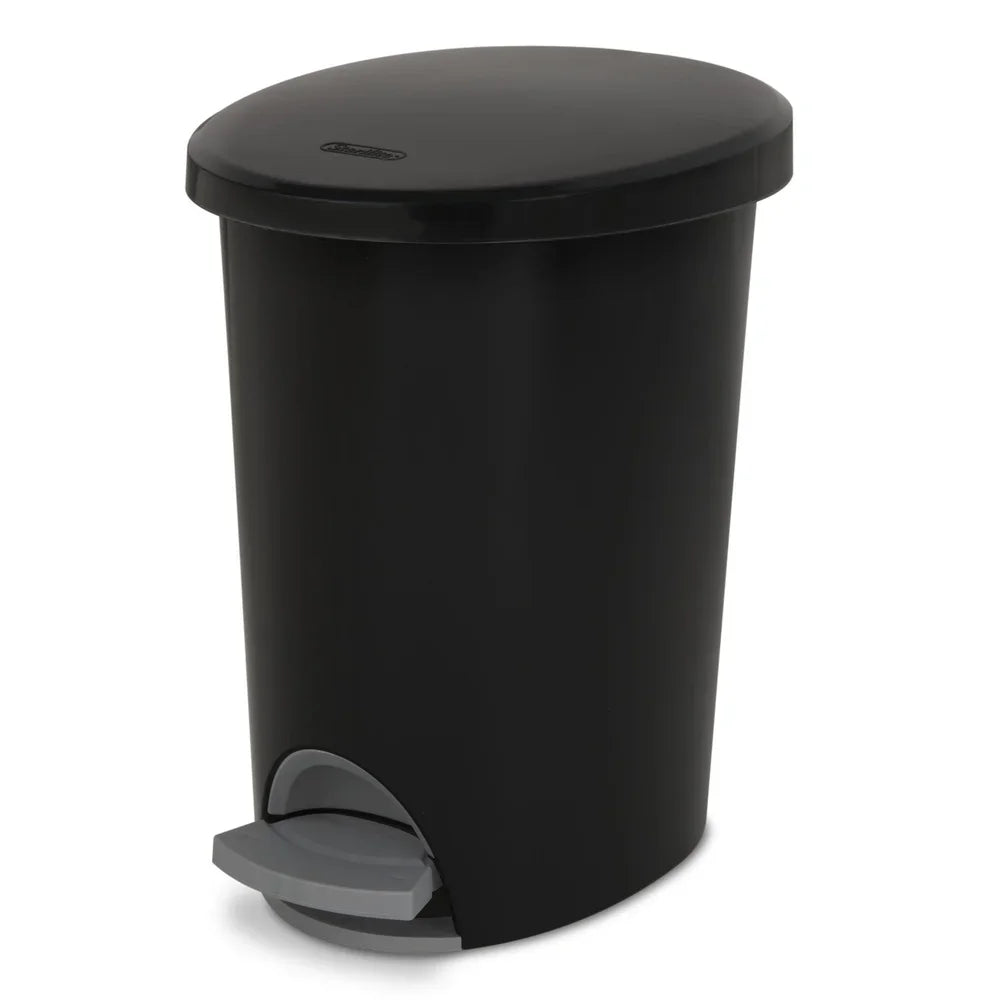 Hands-Free Step-On Trash Can Plastic