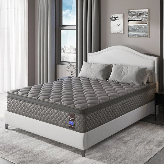 Twin Full Queen King Size Mattress Hybrid Spring Memory  Medium Firm