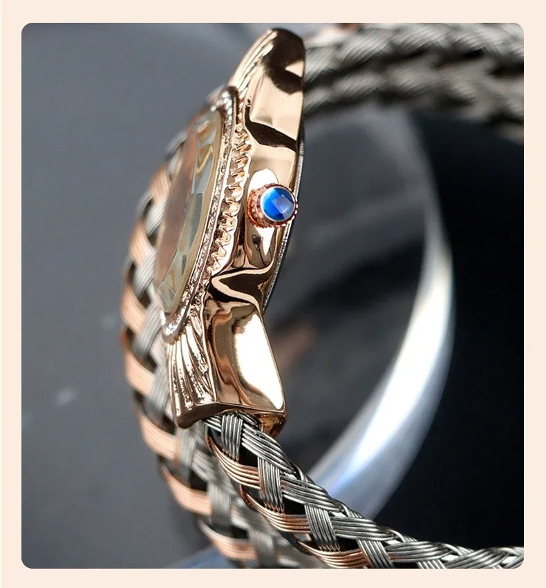 Fashion Diamond Snake Shape Wristwatch