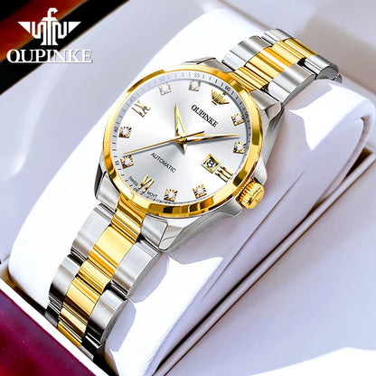 Original  Swiss Automatic Mechanical Watch  Real Diamond Sapphire