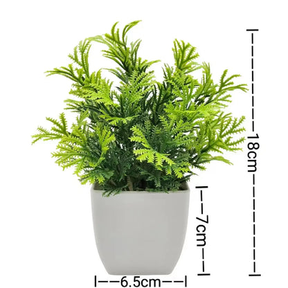 1pc Artificial Plants with Plastics Pots Perfect Greenery
