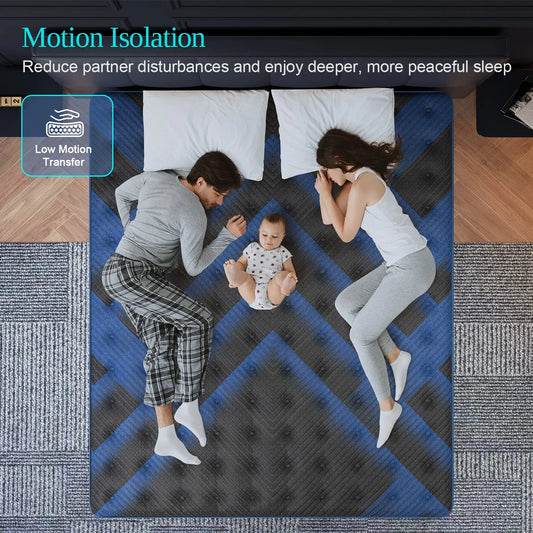 12"Gel Memory Foam Spring Bed Mattress Twin Full Queen King