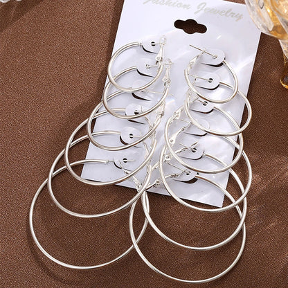 Fashion Hyperbolic Hoop Earrings Set