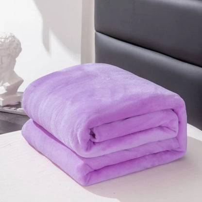 1pc, simple and plain plush blanket,