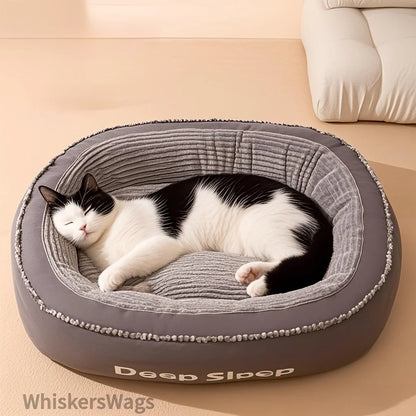 Comfortable Donut Round Soft Washable Dog Cat Cushion Bed
