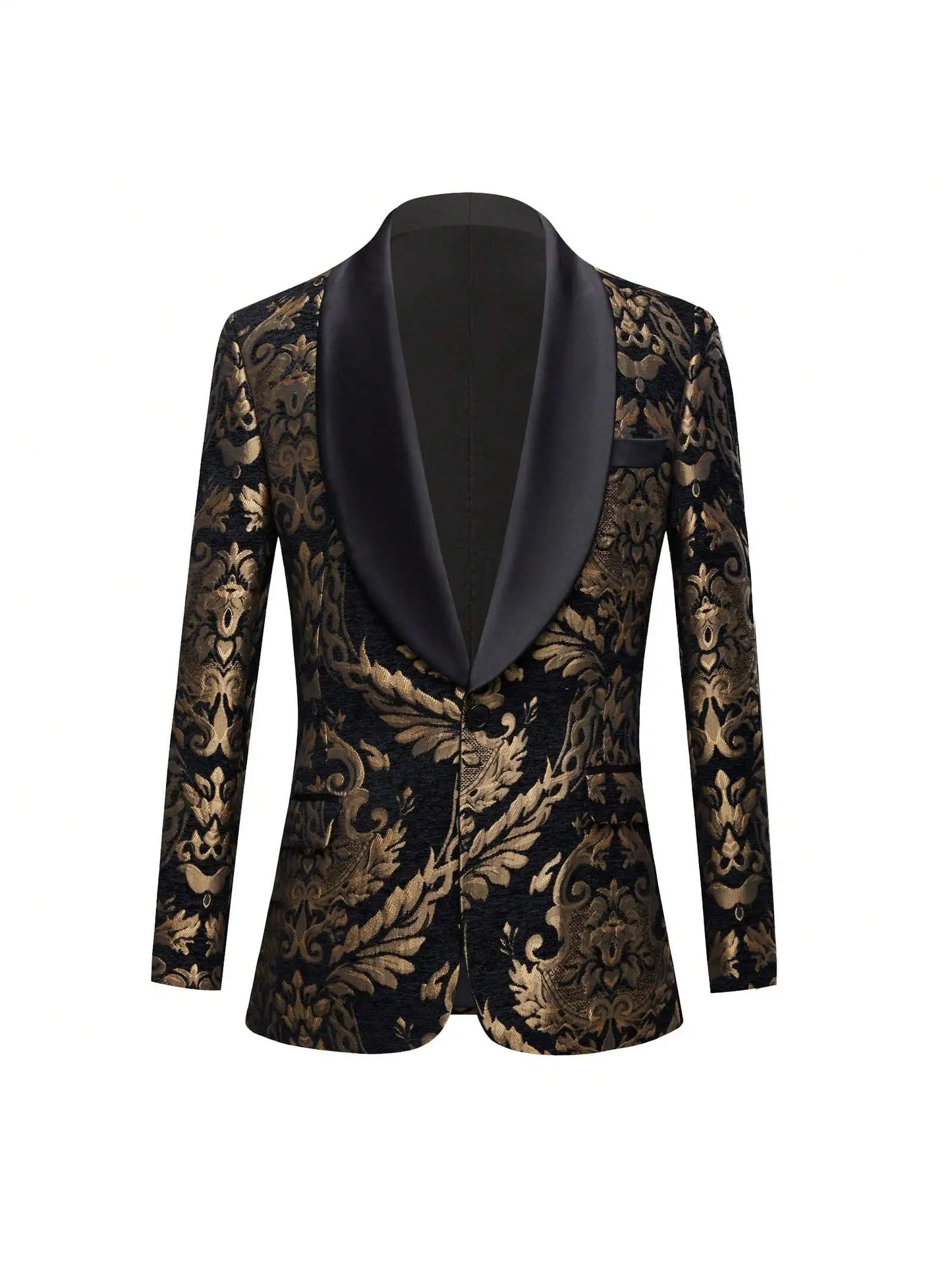 Flower Suit Jacket 1 Button Paisley Tuxedo