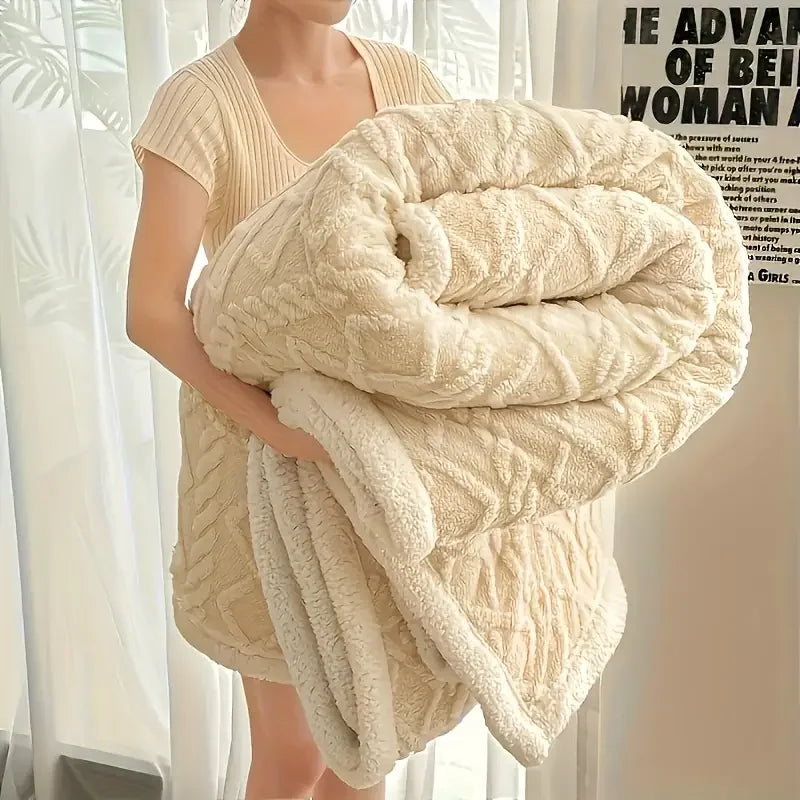Sherpa Weighted Blanket 10lbs for Adults- Soft, Warm