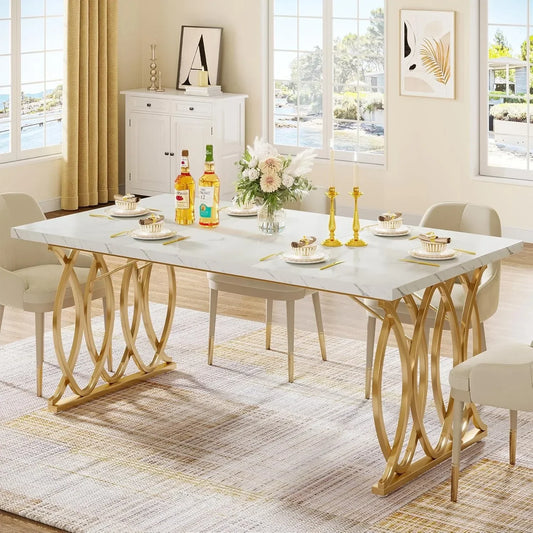 Unique Rectangular Dinner Table \ for 4-6 People