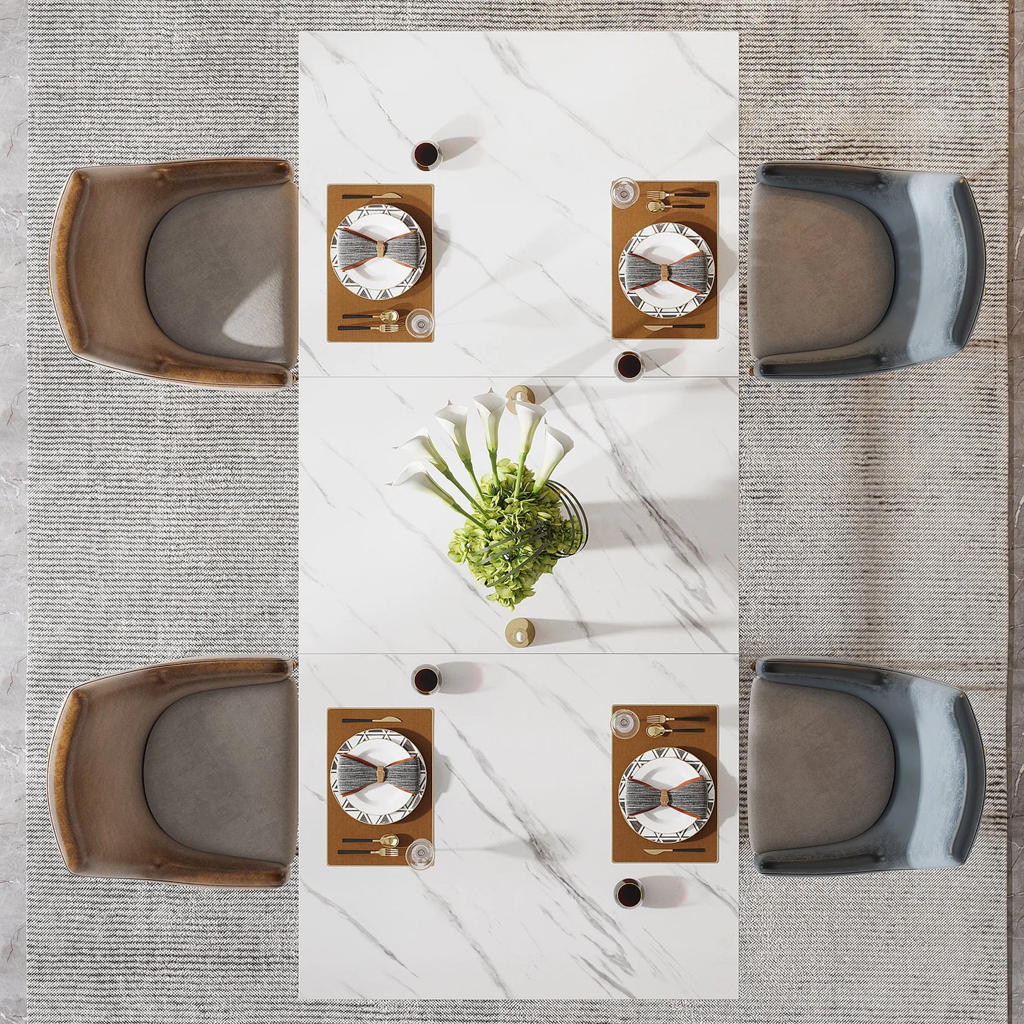 Tribesigns Modern 63-Inch Rectangular Dining Table Seating 4 to 6,