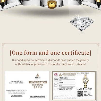 Original  Swiss Automatic Mechanical Watch  Real Diamond Sapphire