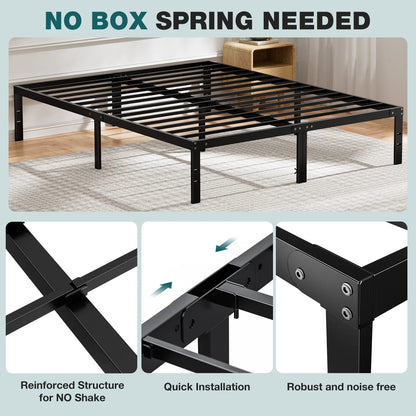 Metal Bed Frame, Twin/Full, Queen/King Size