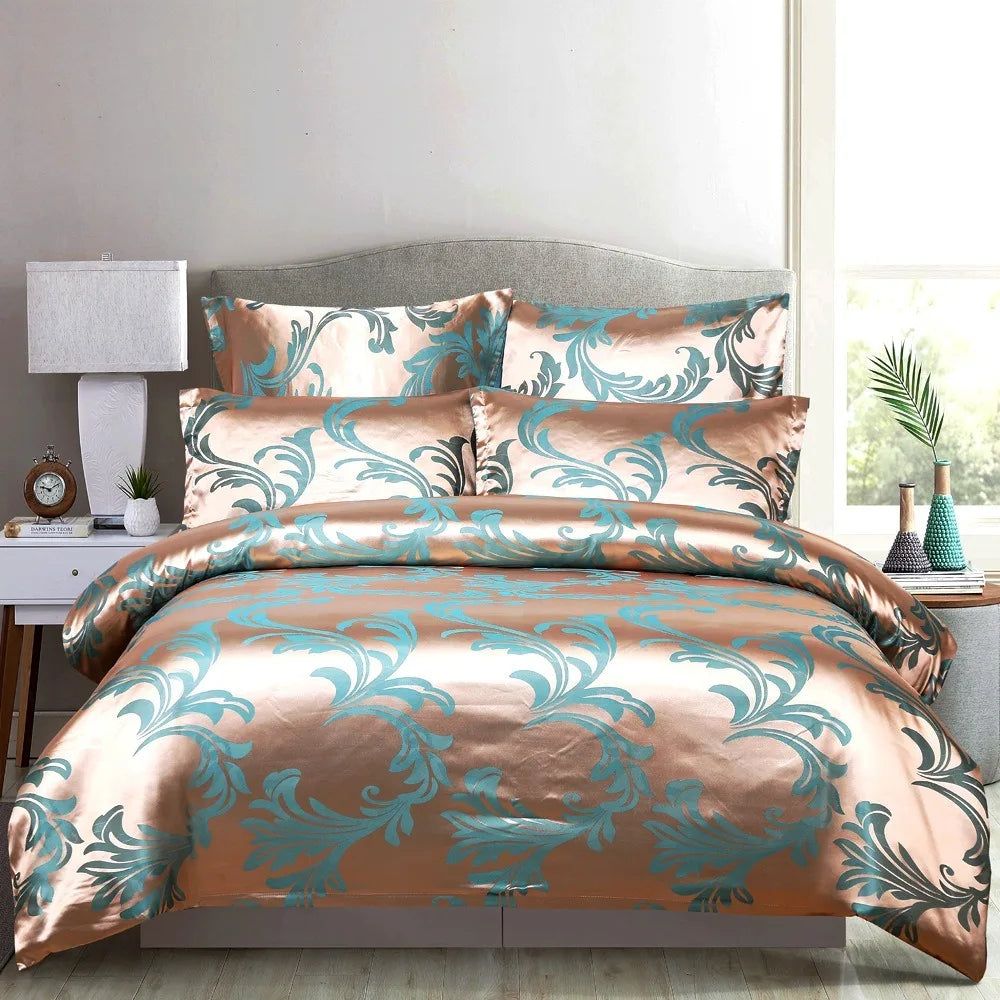 Duvet Cover Set  Pillow Case Silk & Glossy
