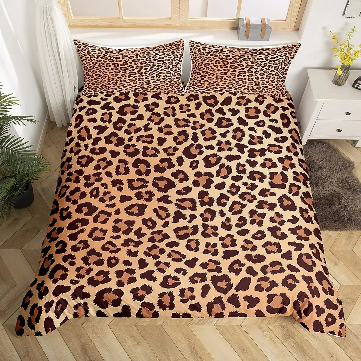 Leopard Print Bedding for Kids, Teens, Adults with Pillowcase