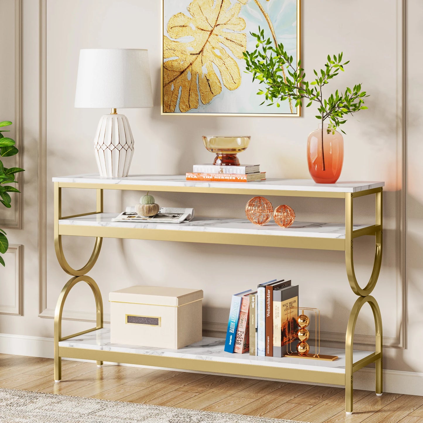 55 inch Sofa Table with 3 Tiers