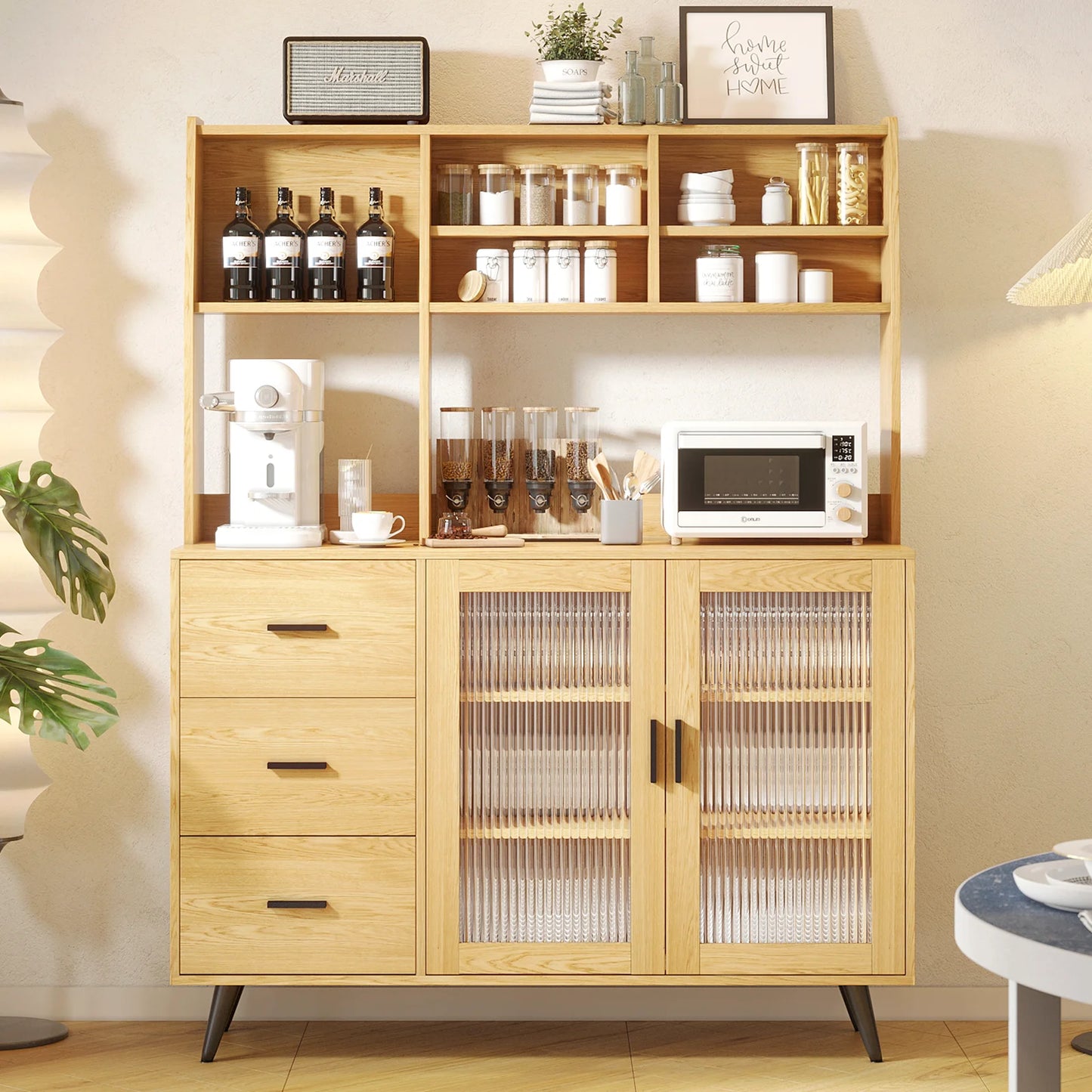 Kitchen Hutch Storage Cabinet, Freestanding