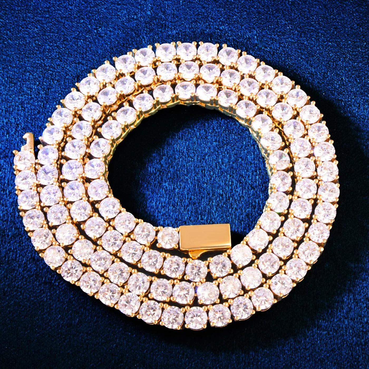 Spring Clasp Tennis Chain Gold