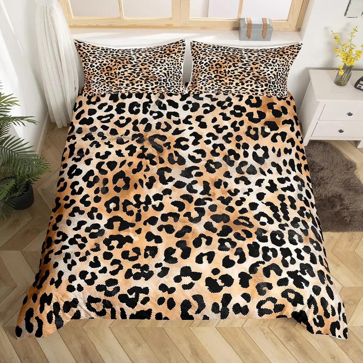 Leopard Print Bedding for Kids, Teens, Adults with Pillowcase
