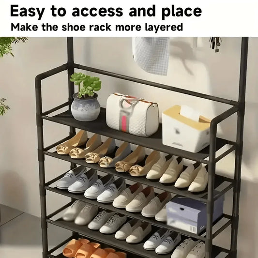Insoles and shoe storage racks, & 5-tier hat rack with shelves -