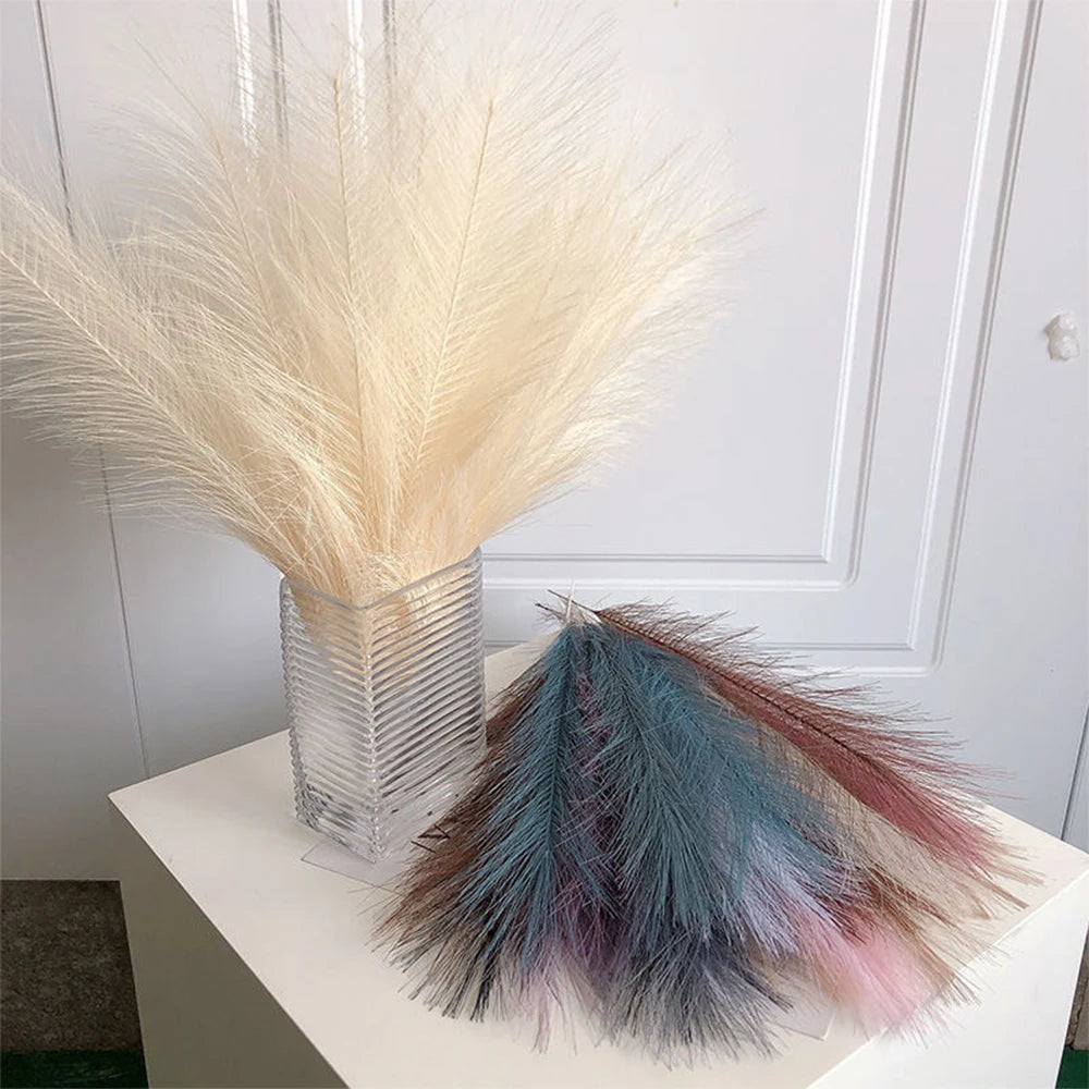 5/10/20PCS Fluffy Pampas Grass Boho Decor Artificial Flower