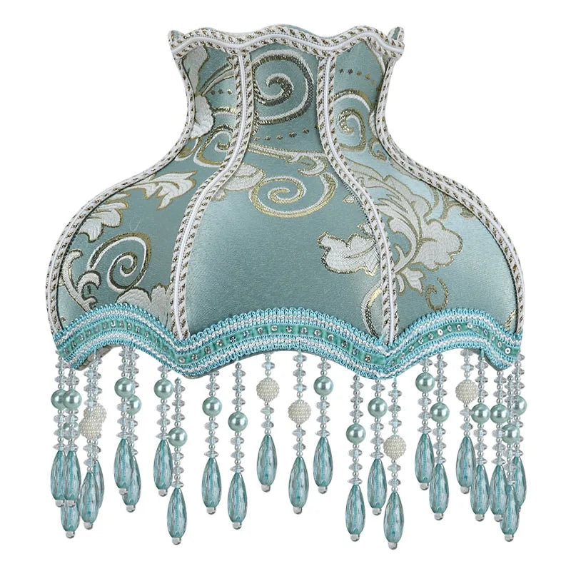 European Style Lampshade Vintage High-End Cloth Art Bead Lace