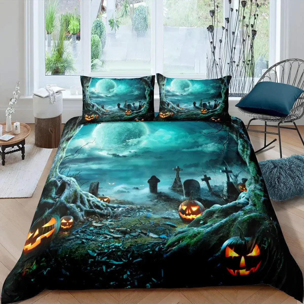 Halloween Tree Bedding Comforter Set Queen King