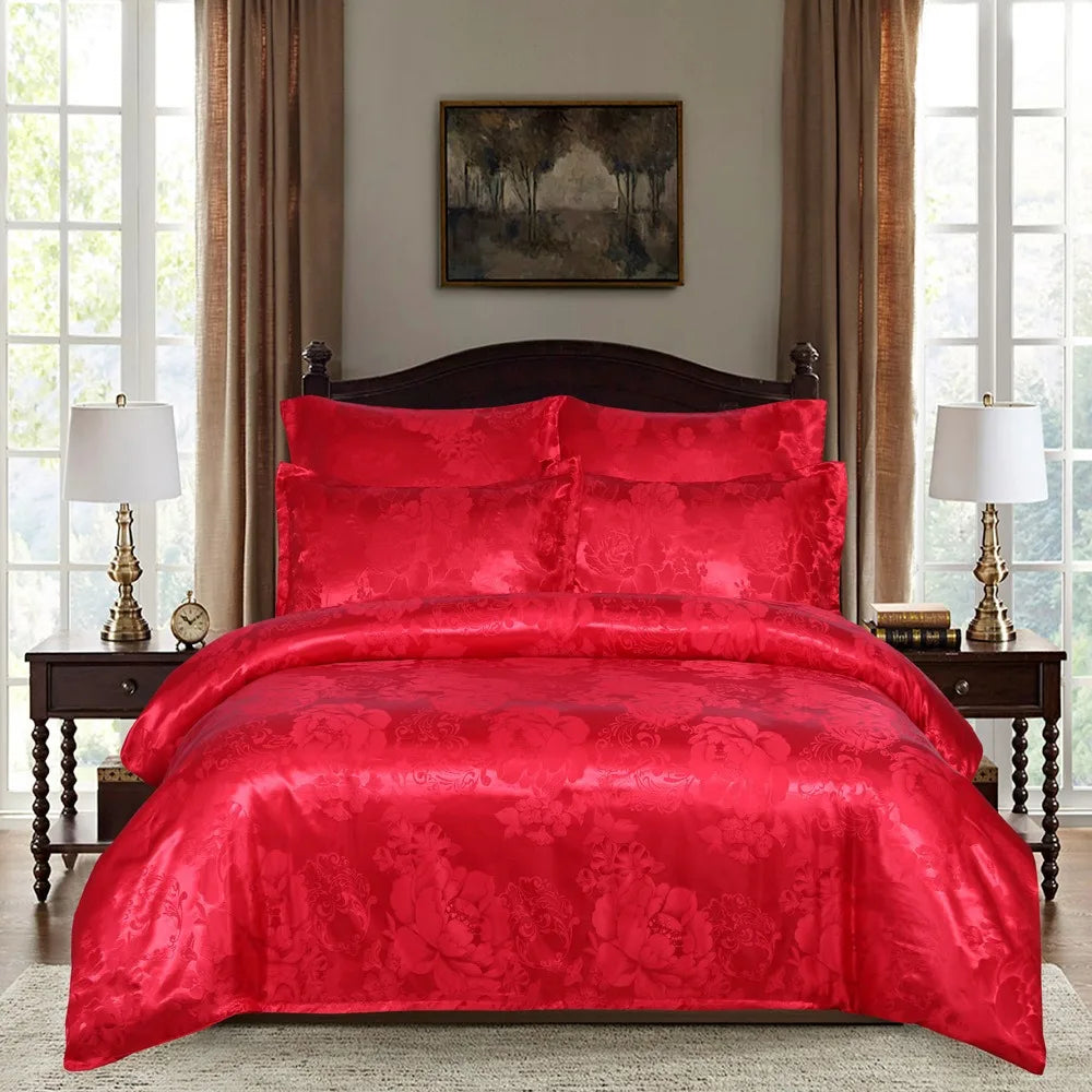 Duvet Cover Set  Pillow Case Silk & Glossy