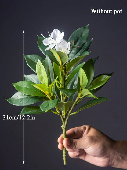 21-40cm Artificial Azaleas Plants Fake Rubber Tree