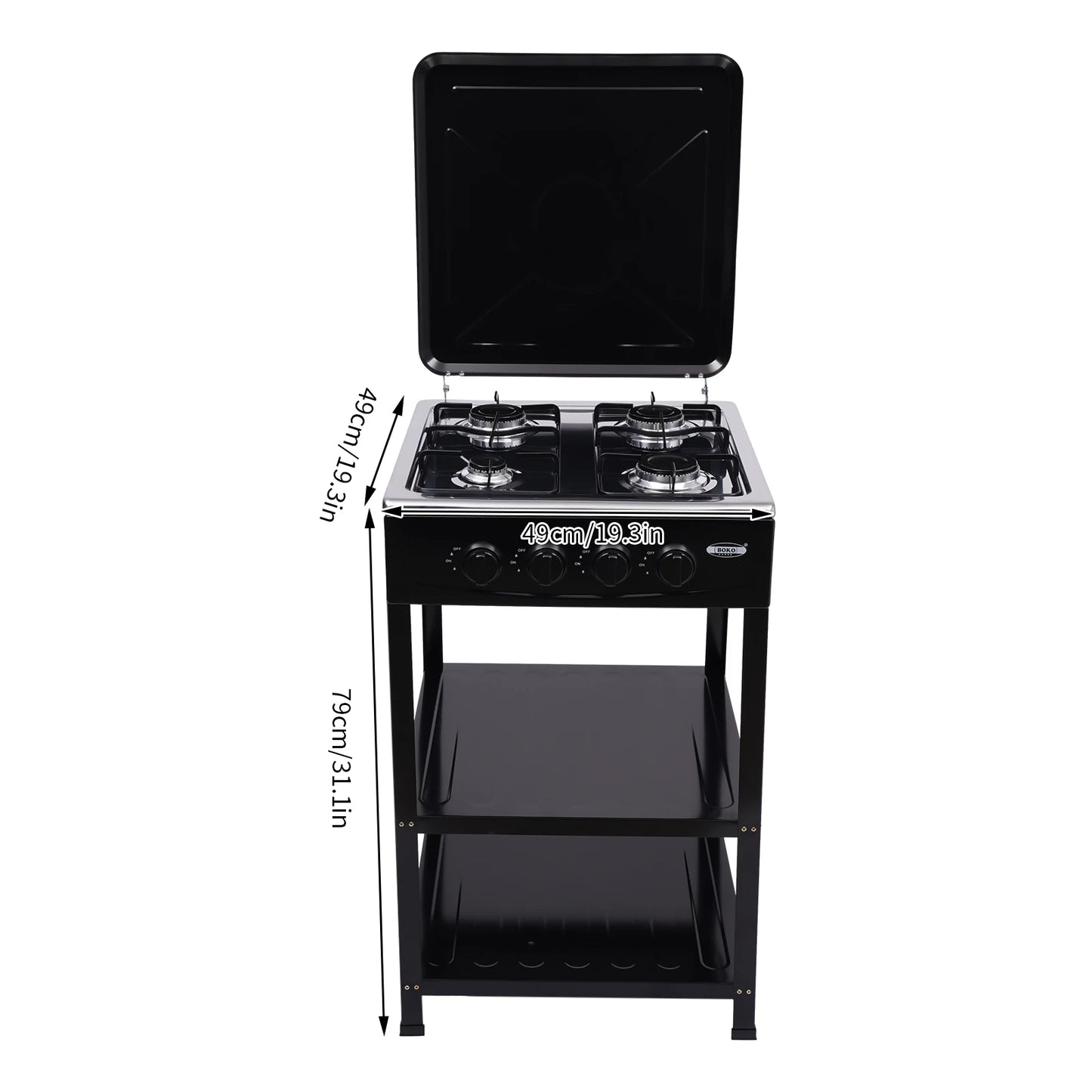 Natural Gas Stove w/ 4 Burners, Classic Appearance