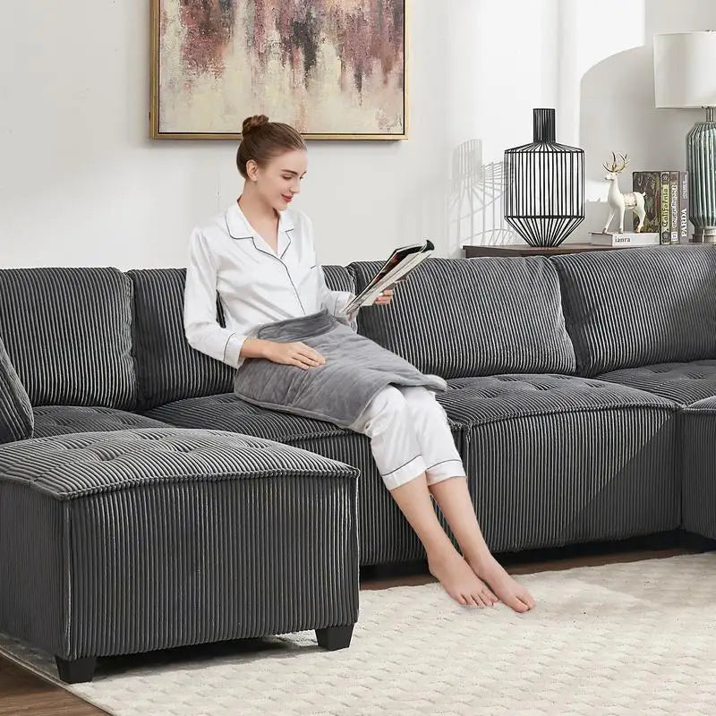 Modular Sectional Sofa With Reversible Chaise,