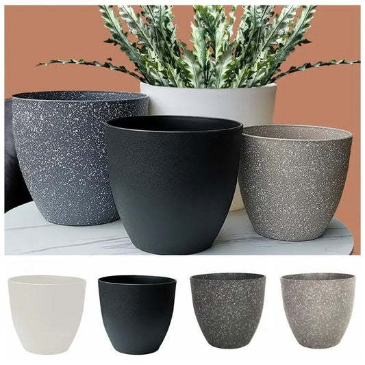 Frosted Imitation Stone Flower Gardening Pots.